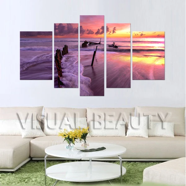 Красивые картины маслом Морской Воды напечатанные художественные холсты для