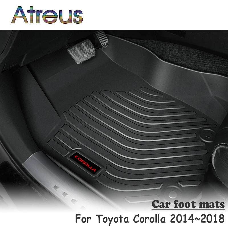 Atreus 1 комплект TPE автомобильный коврик для ног для Toyota Corolla Стайлинг автомобильные аксессуары водонепроницаемый ковер