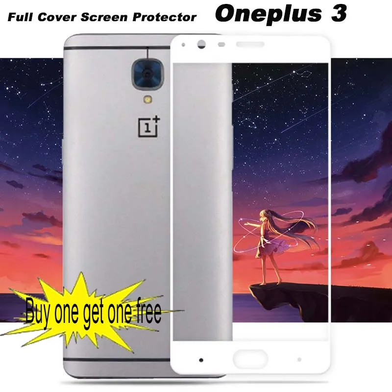 Для oneplus 3 три полное покрытие 9 9н твердость закаленное стекло экран протектор