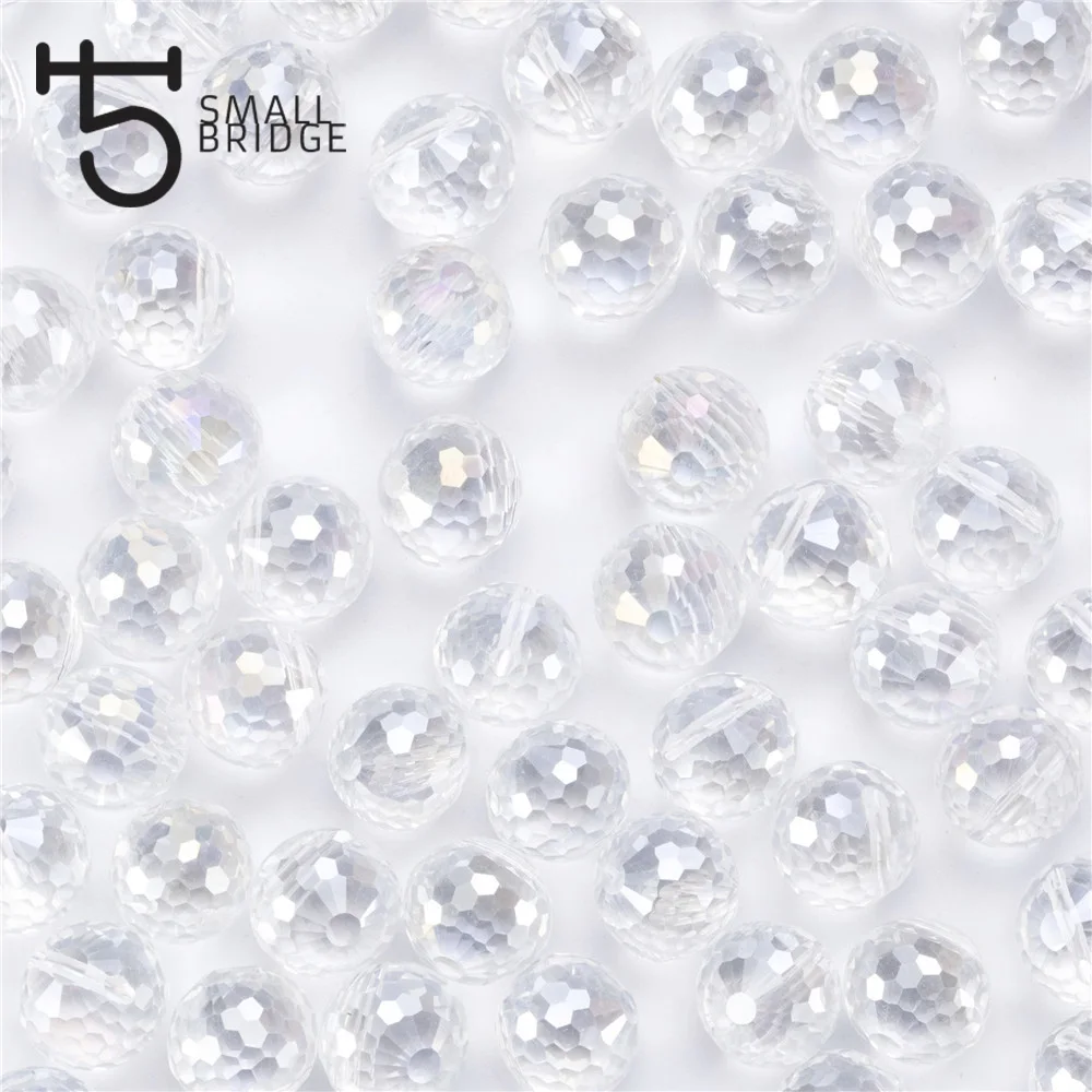 Прозрачные стеклянные бусины 8 дюймов 10 мм X001|faceted glass beads|bead czechround beads |