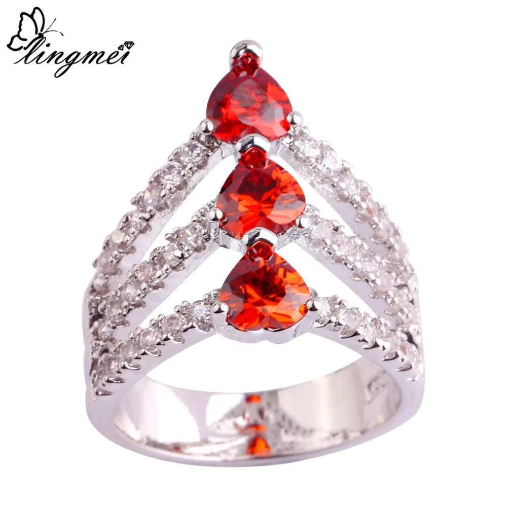Женское кольцо с сердцем 6 9/10/11 цветов|ring size|ring size 6fashion rings |