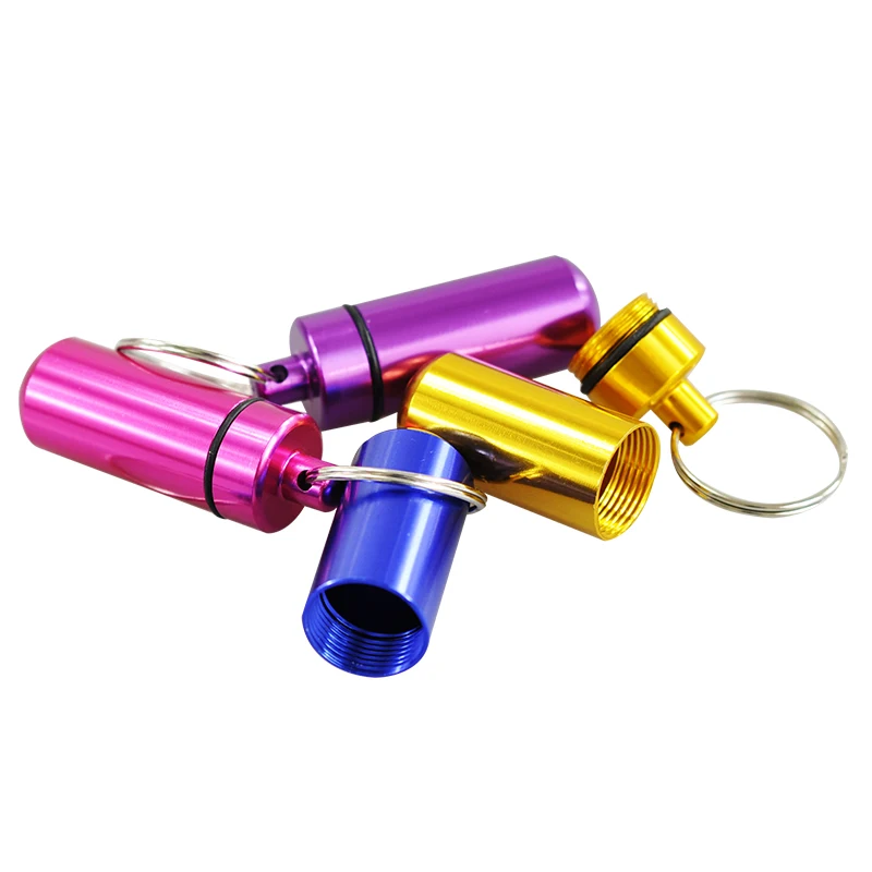 Бесплатная доставка 5 шт. дорожный алюминиевый сплав коробка для таблеток Брелок