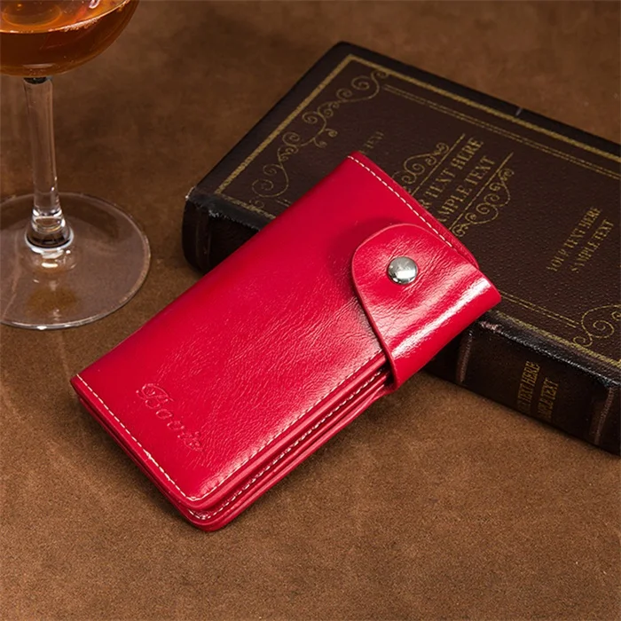 Red Ключница для ключей чехол для ключей Ключница для ключей чехлы для ключей держатель для ключей ключницы для ключей чехол для ключей автомобиля ключница женская сумка для ключей органайзер для ключей кошелек для ключей - Цвет: Red