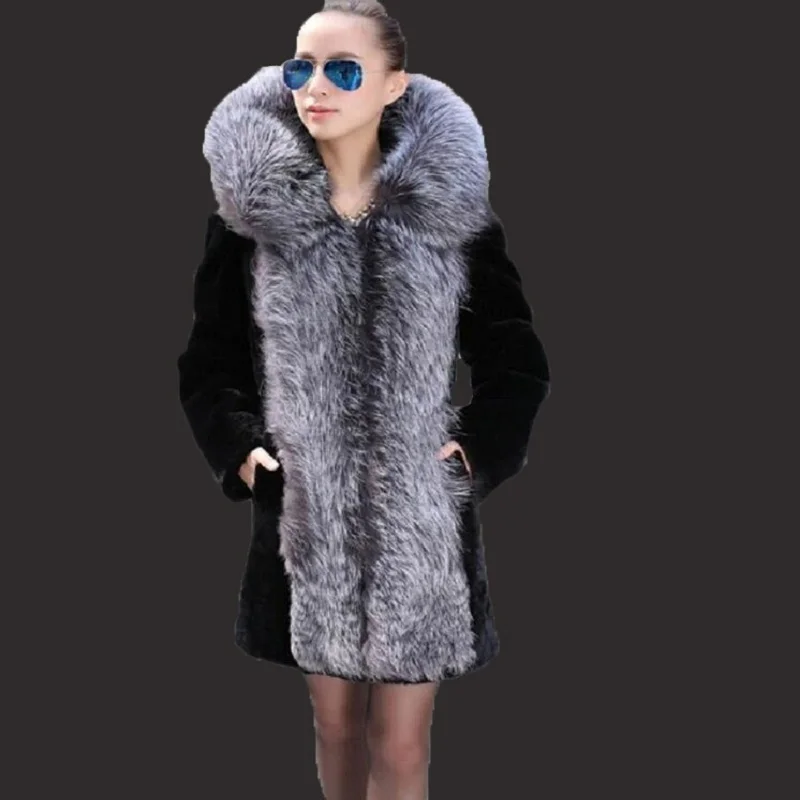 Женское зимнее пальто новинка 2018 меховое с длинным капюшоном женская меховая