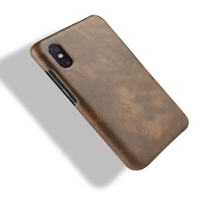 Коричневый Для Xiaomi Mi 8 explorer edition чехол Роскошный Личи шаблон pu кожа+ Жесткая задняя крышка из ПК для Xiaomi Mi 8 Pro чехол для телефона s - Цвет: Коричневый