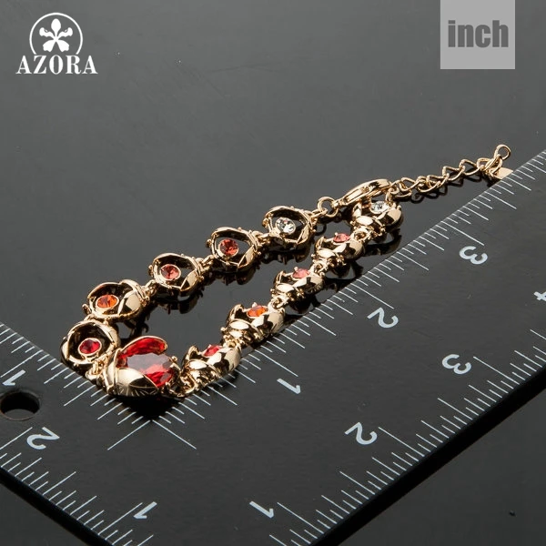 AZORA золотые Красный кубический цирконий браслет с насекомыми TS0036|a bracelet|bracelet abracelet