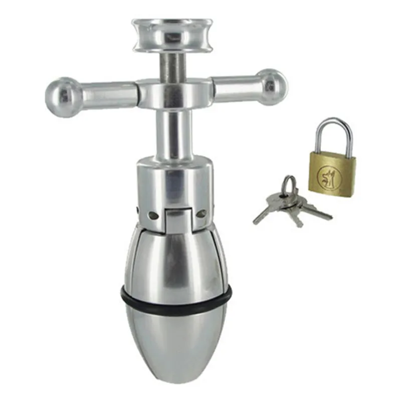 New Anal Dilator 304 Stainess Steel Anal Lock Strapon Anal Expander Toys For Men Women, Metal Gay Toys Butt Plug Dilatador Anal.