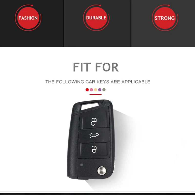 Силиконовый чехол для ключа из углеродного волокна Чехол Volkswagen VW Golf 7 VII MK7 GTI Skoda
