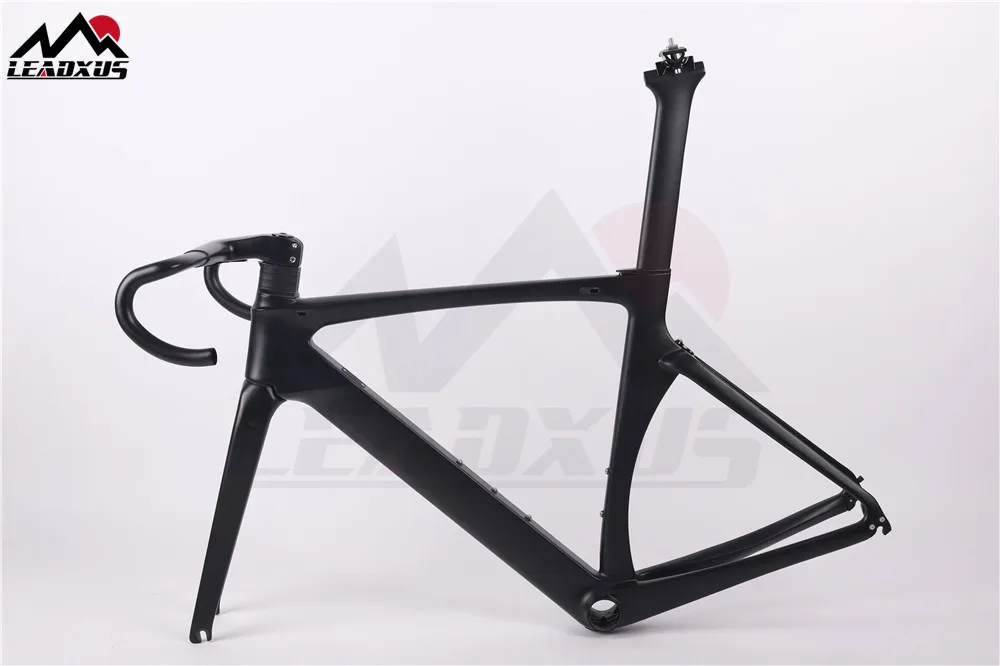 45cm matte Leadxus новые NV360 Aero углеродного волокна Рама для гоночного велосипеда дороги Aero карбоновый гоночный мотоцикл рама 45/47/49/52/54/56/58 см - Цвет: 45cm matte