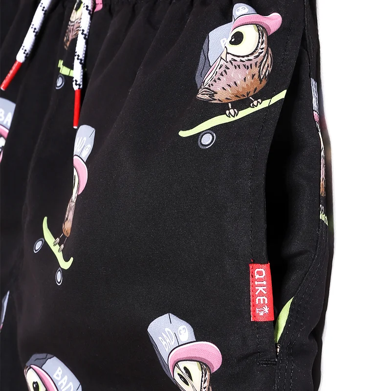 Летние мужские пляжные шорты с рисунком сексуальный купальный костюм лайнером