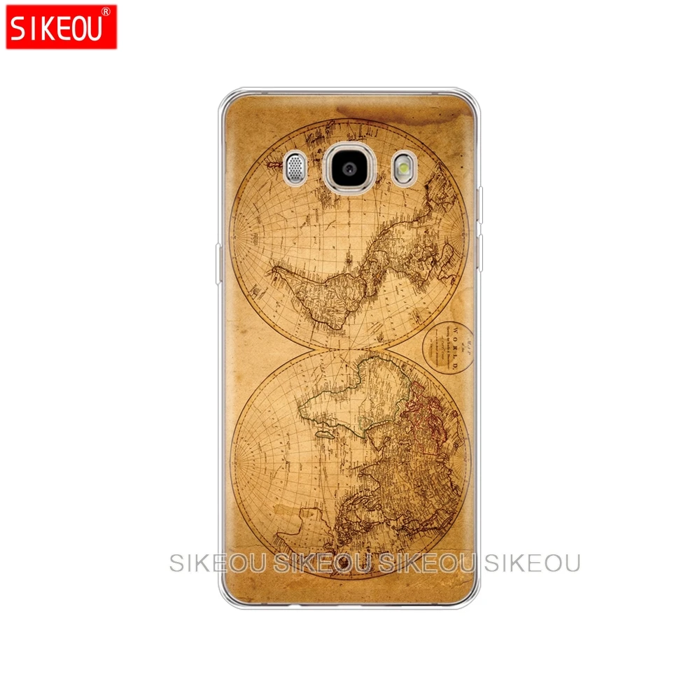 Силиконовый чехол для телефона Samsung Galaxy J1 J2 J3 J5 J7 MINI 2016 2015 prime travel world map vintage|Бамперы|