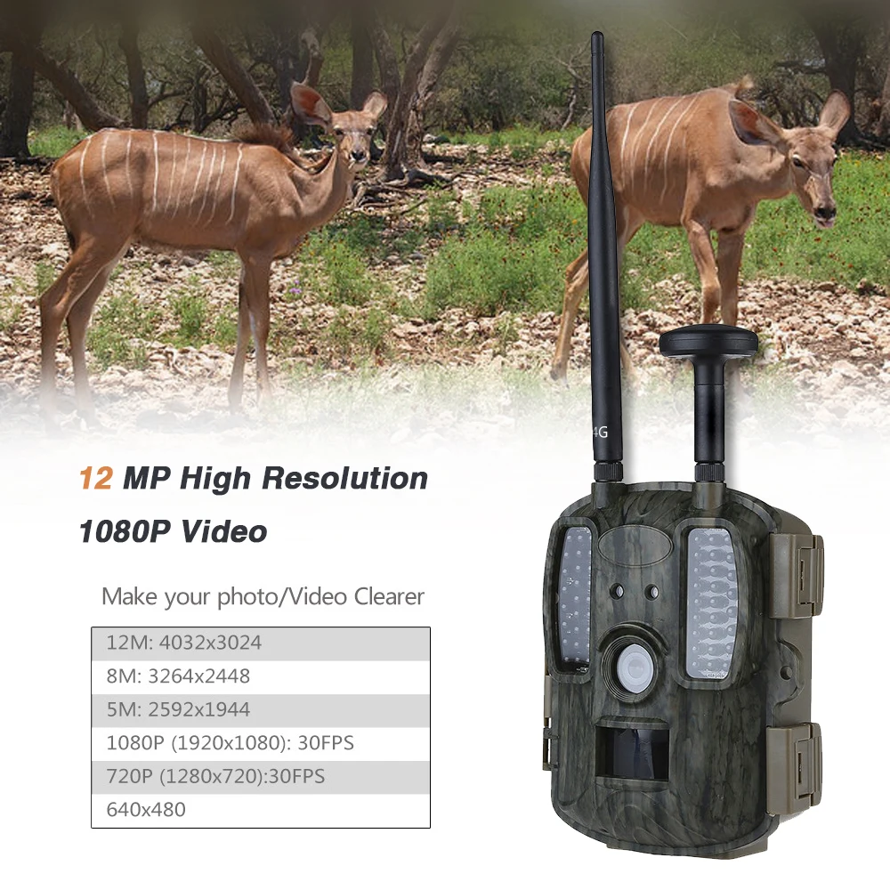 4G охотничьи камеры с gps 4G LTE камеры дикой природы 12MP gps лесной дикой природы камеры 4G сети Охотник камеры ловушка фото