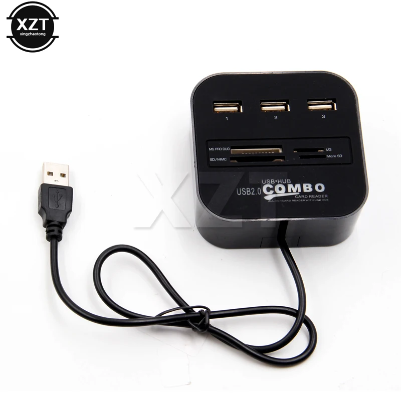 1 шт. все в одном мульти кард ридер с 3 портами USB 2 0 концентратор комбо для M2 MMC MS SD