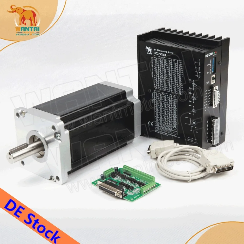 ЧПУ Wantai 3-осевой шаговый двигатель Nema 42 110BYGH150-001 3256oz-in + Драйвер DQ2722M 220 В 7.0A 300 набор