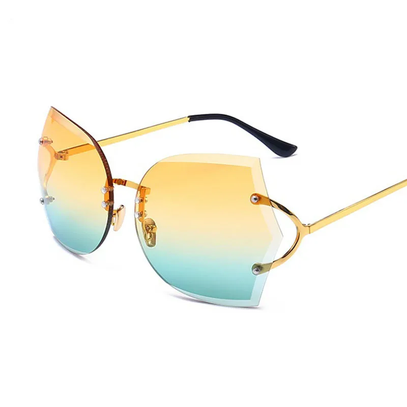 Очки для глаз кошки женские солнцезащитные очки без оправы с прозрачными