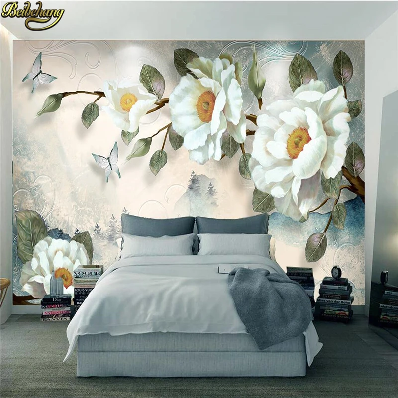 Настенные обои beibehang с ручной росписью искусственные цветы европейский стиль