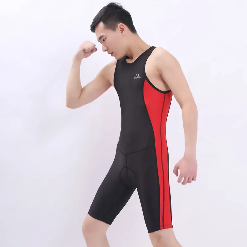 Мужской женский триатлон с подкладкой Триатлон для езды на велосипеде цельный