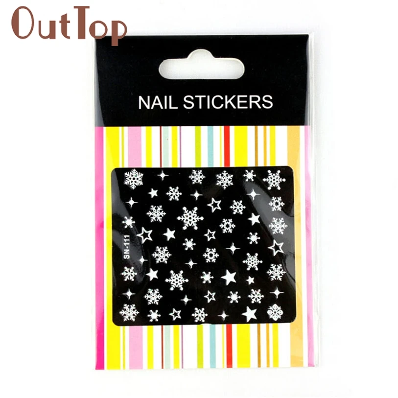 Новая мода 3D наклейки для ногтей украшения Снежинка звезда дизайн SN-111 feb15 |