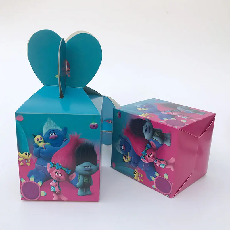 12 шт троллей мультфильм конфеты мешок Дети День рождения декоративная бумага для