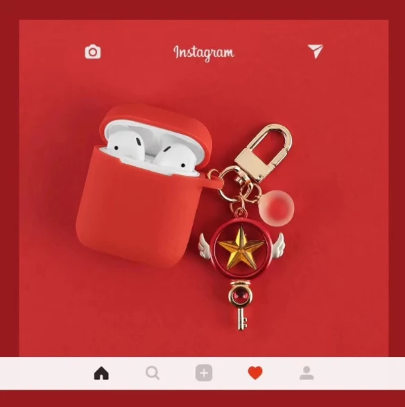 Прекрасный Мультфильм Подвеска Airpods Силикагель Чехол для Apple Bluetooth Наушники 1/2