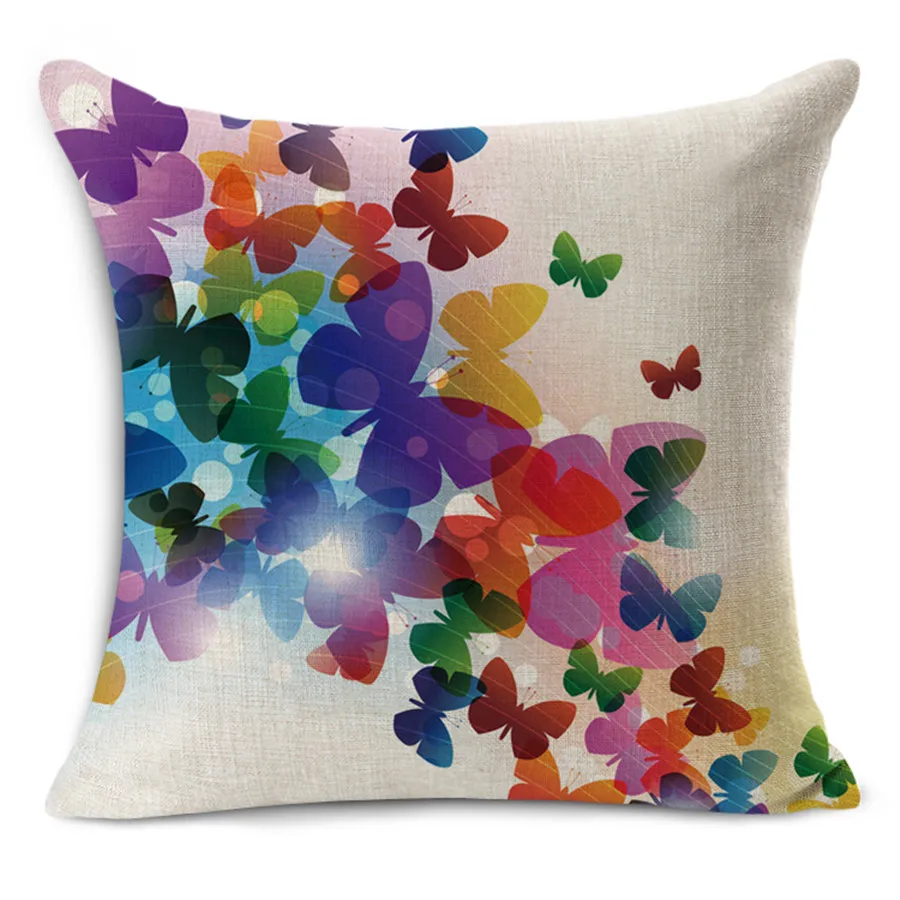 Популярные Винтаж Вышивка BRIO Бабочка квадрат хлопок белье Пледы Наволочки диван