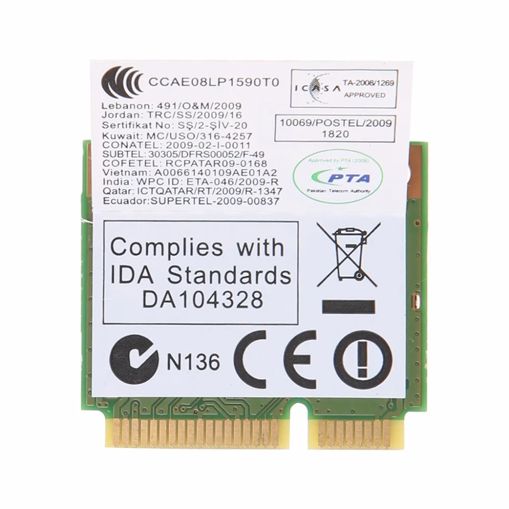 AR9285 AR5B95 Беспроводная 802.11b/g/n Половина мини PCI-Express WiFi карта для ноутбука lenovo беспроводная карта