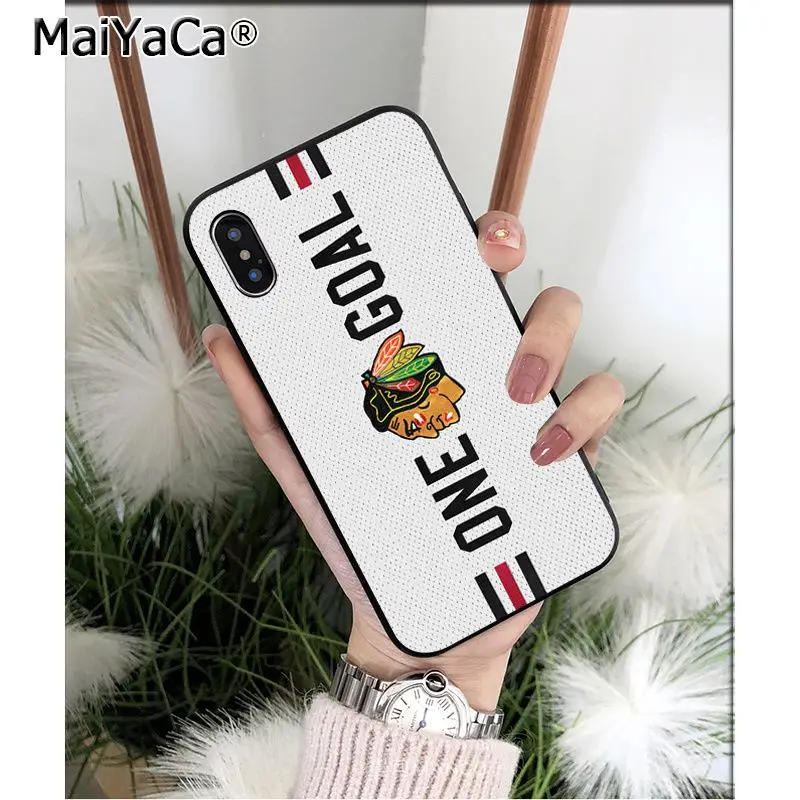 MaiYaCa Chicago Blackhawks ТПУ Мягкие аксессуары для телефонов чехол для телефона для iPhone X XS MAX 6 6S 7 7plus 8 8Plus 5 5S XR
