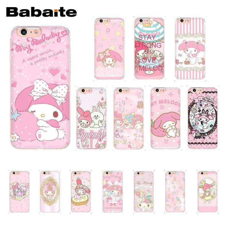 Babaite милый чехол для телефона My Melody Little с двумя звездами для iphone 11 Pro 11Pro Max 8 7 6 6S Plus X XS MAX 5 5S SE XR
