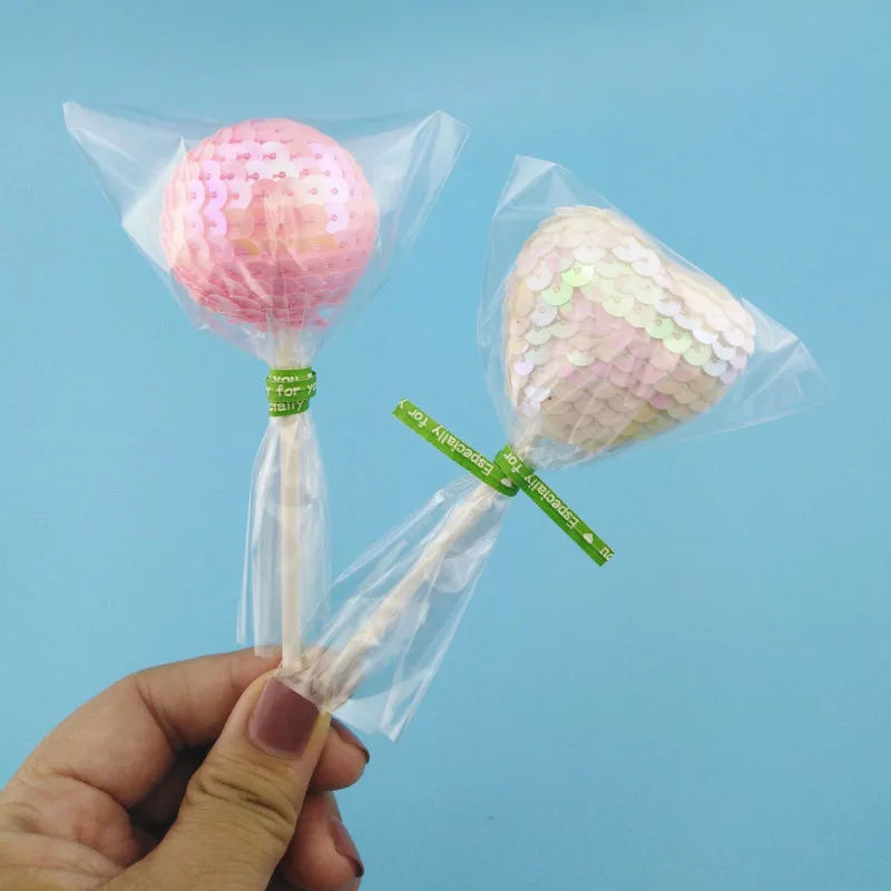 100 комплектов набор для упаковки шоколадных леденцов тортов (Бумажные палочки +