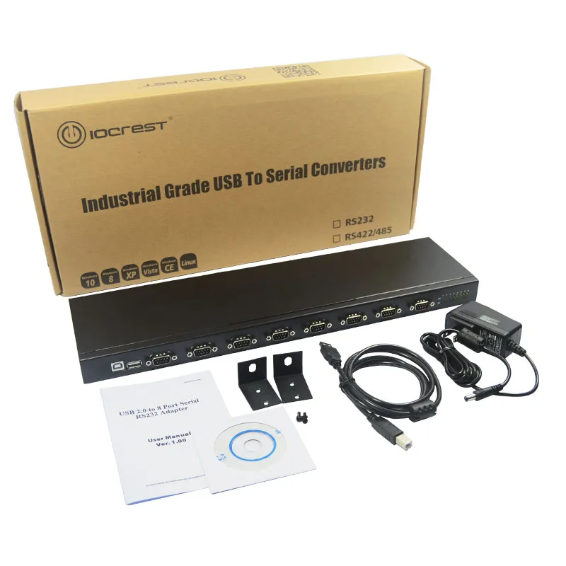 Высококачественный последовательный преобразователь IOCrest с USB на 8 портов