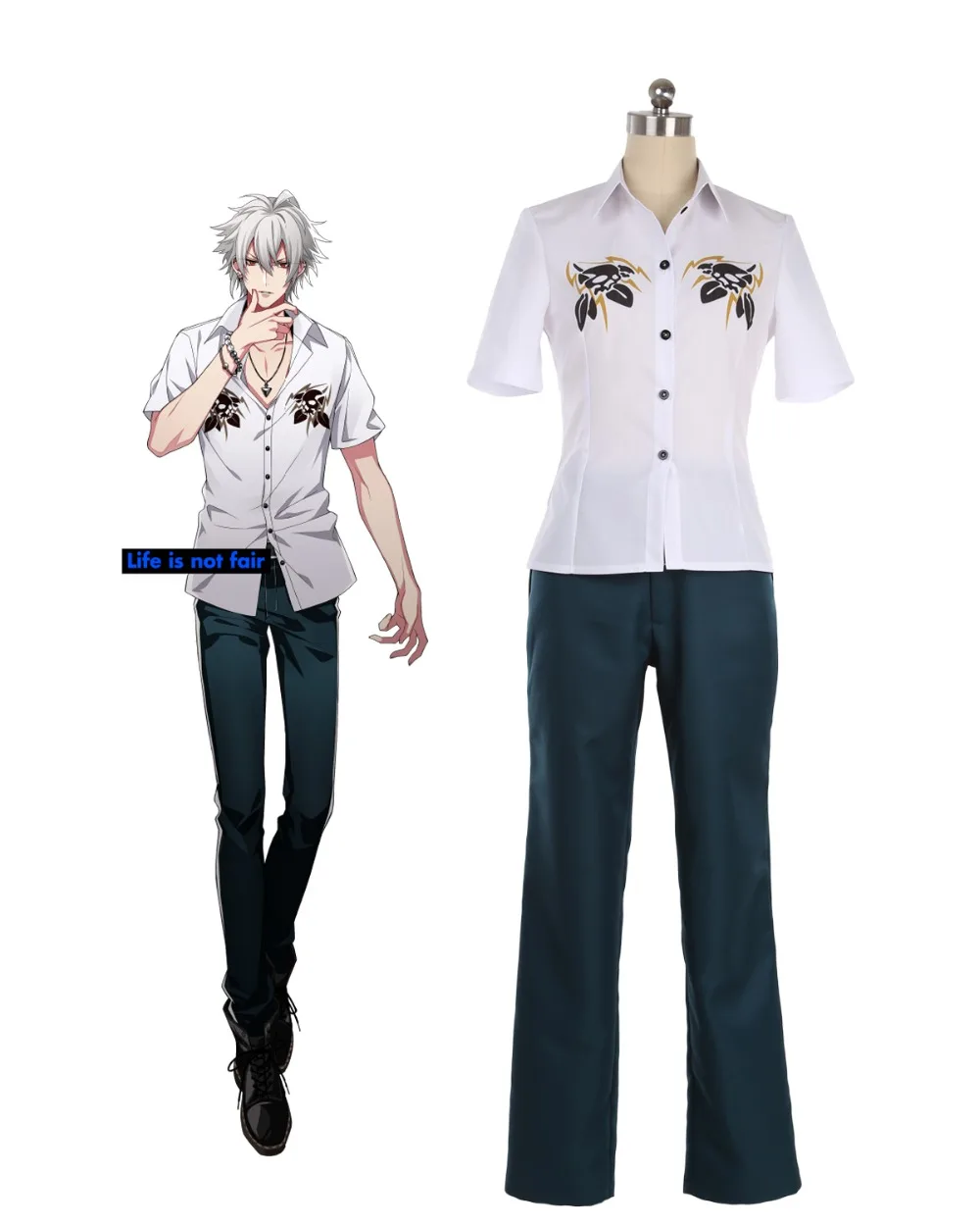 Костюм для косплея Aohitsugi Samatoki подряд гипноз микрофон рэп битва сумасшедший