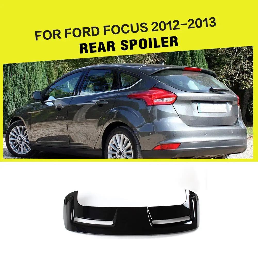 ABS черный окрашенные автомобильные сапоги спойлер для Ford Focus Хэтчбек 12-13 |