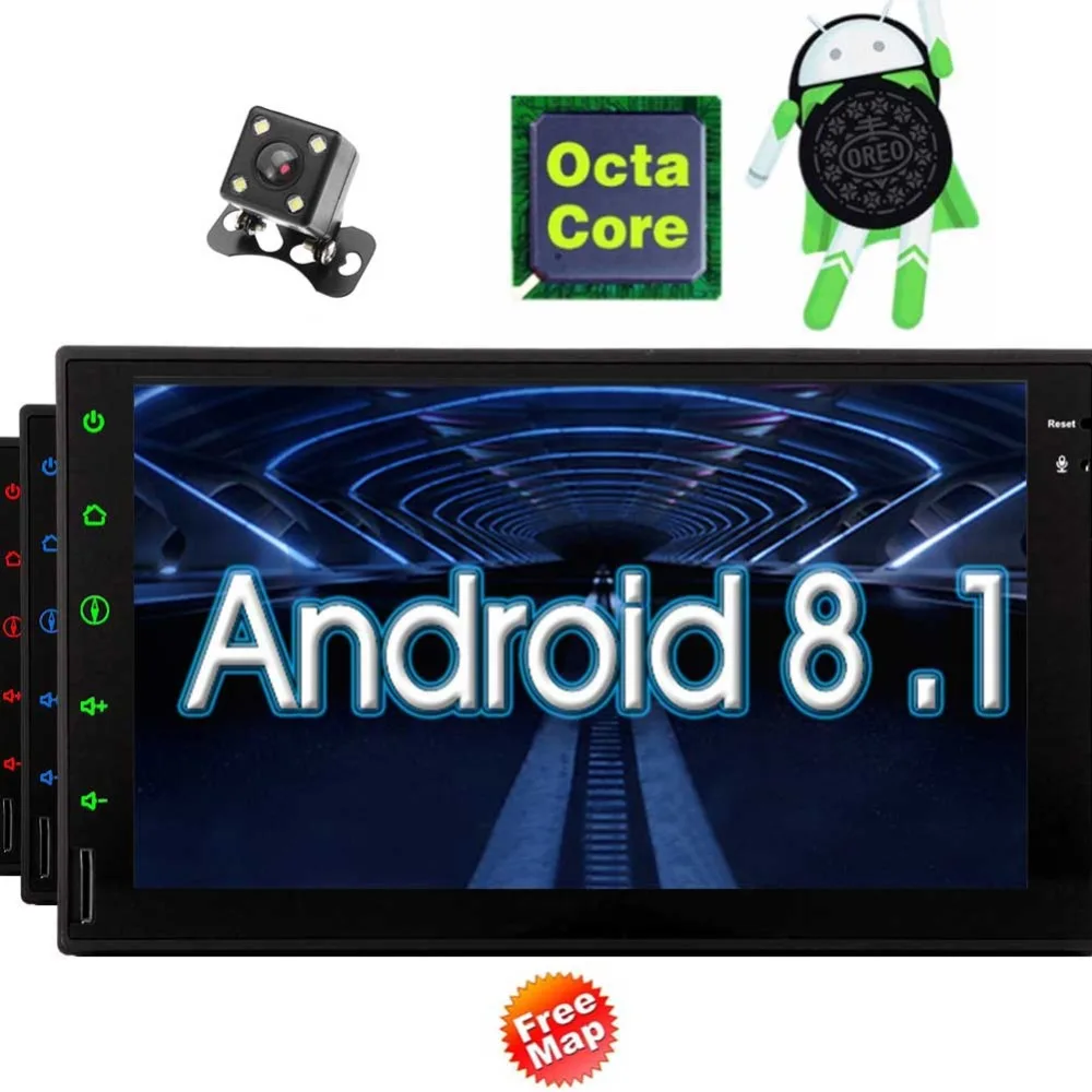 Wi Fi 1080P видео сабвуфер видеовыход Android 8 1 Oreo Восьмиядерный автомобильный стерео 7
