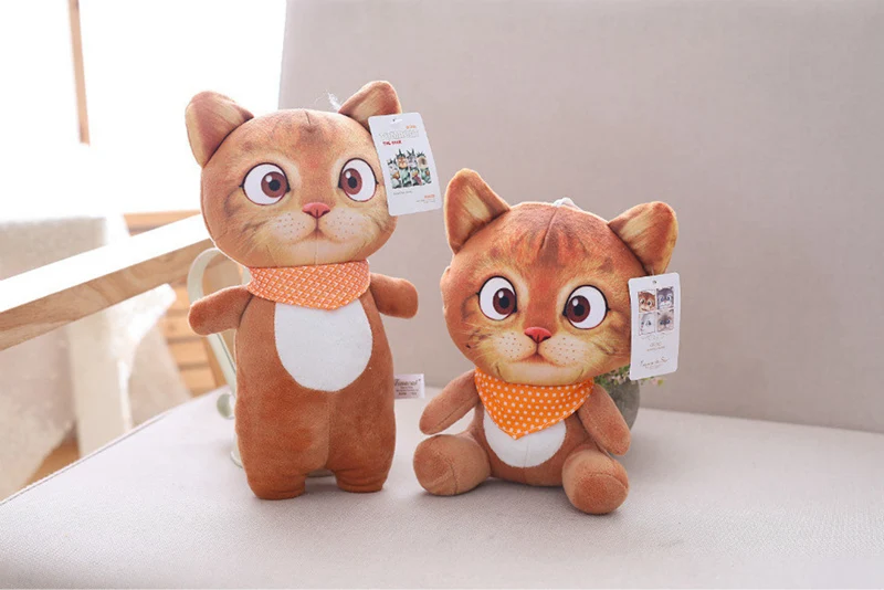 22 см милые мягкие 3D моделирование мягкие игрушки для кошек двустороннее сиденье диван подушка Kawaii Плюшевые Животные Кошки куклы игрушки подарки