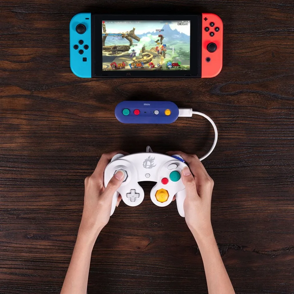 8bitdo Gbros Беспроводной адаптер для переключатель/PC проводной GameCube и классический контроллер GC для переключения
