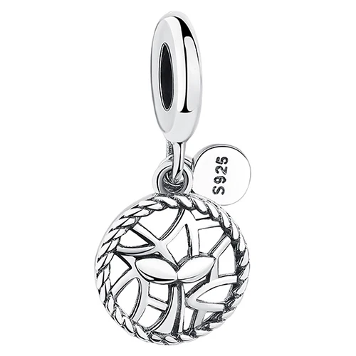 PY1819 925 Sterling Silver Bead Charms Locket Love Heart Lucky Clover Charm Fit Original Pandora Bracelet Necklace DIY Jewelry Making - Цвет: PY1819