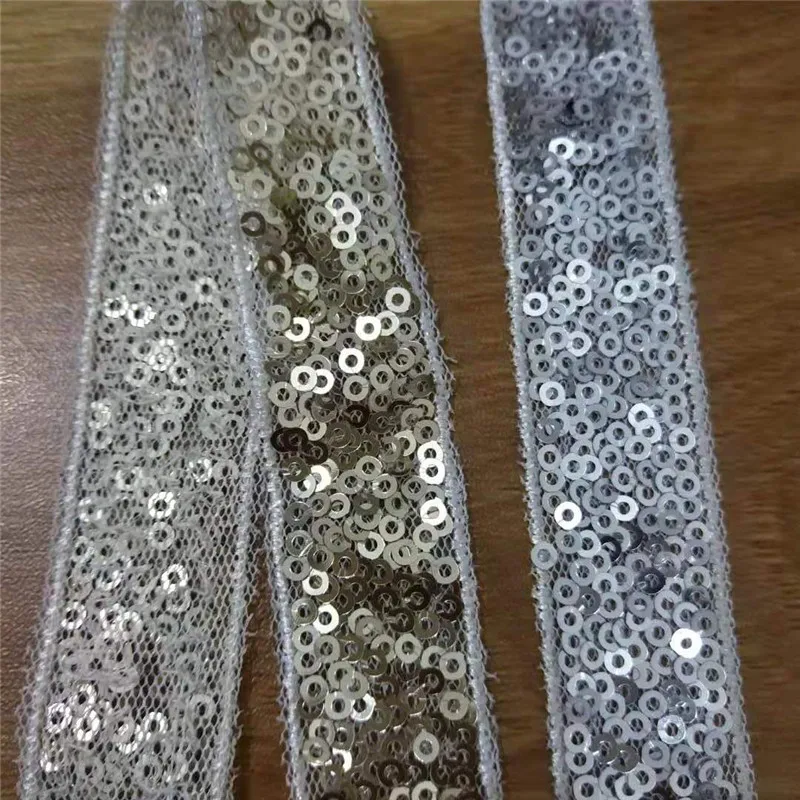

Gold Silver Sequin Mesh Webbing 20mm Wide GOLD SEQUIN BRAID Webbing Gold Sequin Webbing 1yard