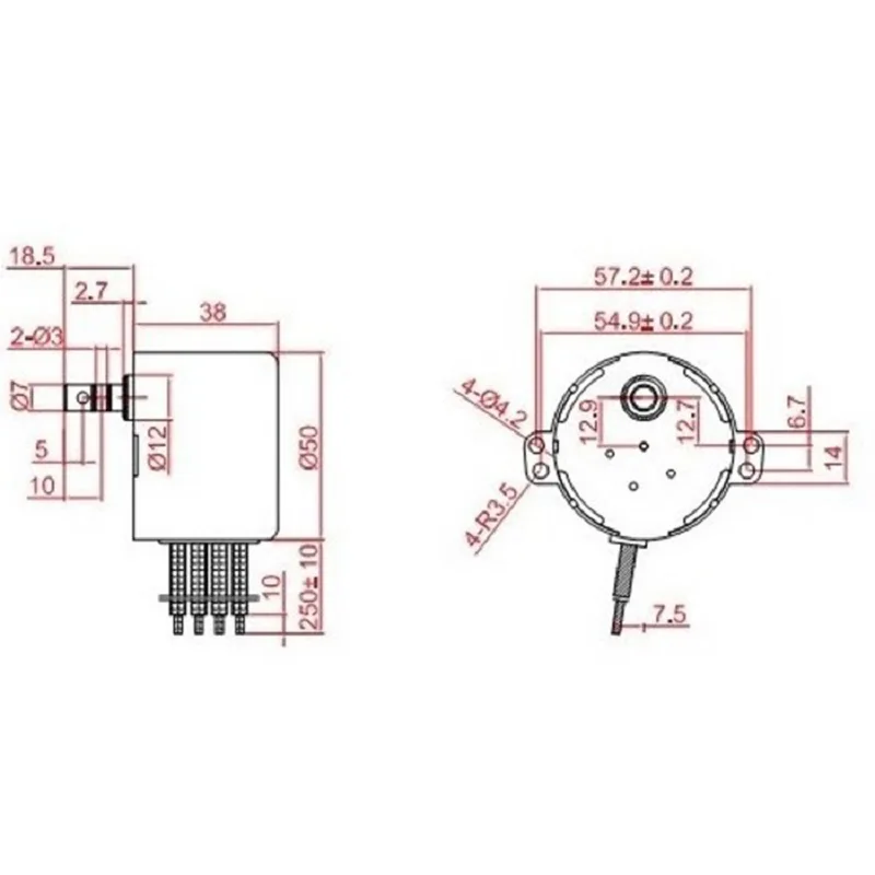 50KTYZ постоянный магнит синхронный двигатель AC 220V 50 RPM Парикмахерская поворотный