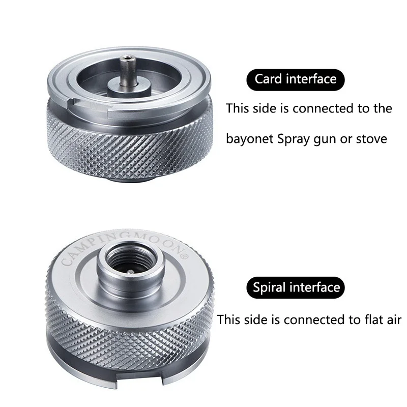 

2019 High Quality Hiking Camping Aluminum Alloy Gas Stove Adaptor Split Type Furnace Converter Connector Auto-off Adapters