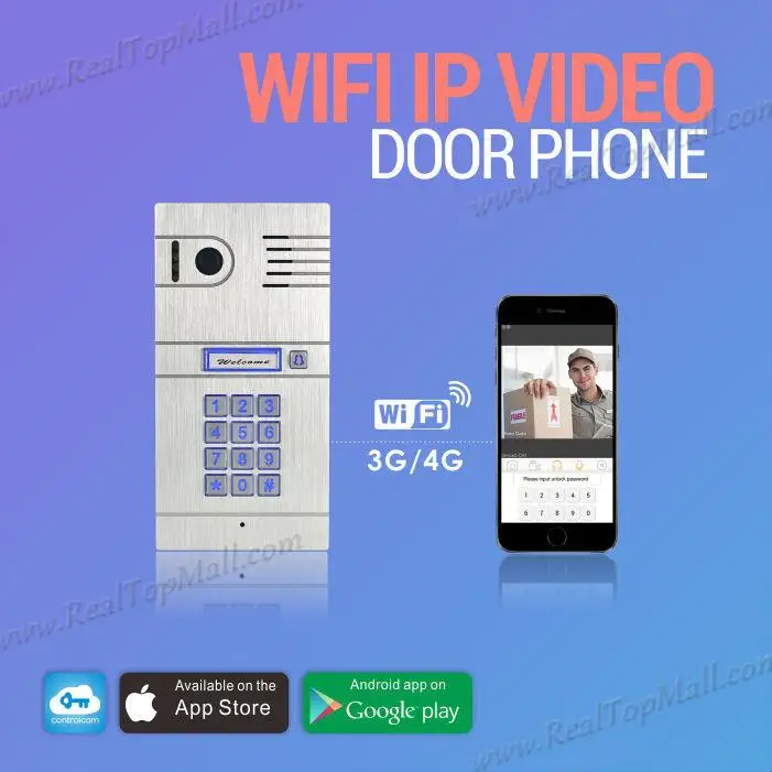 Беспроводной Wi Fi 4 г видео телефон двери с HD Камера IP домофона дверной звонок