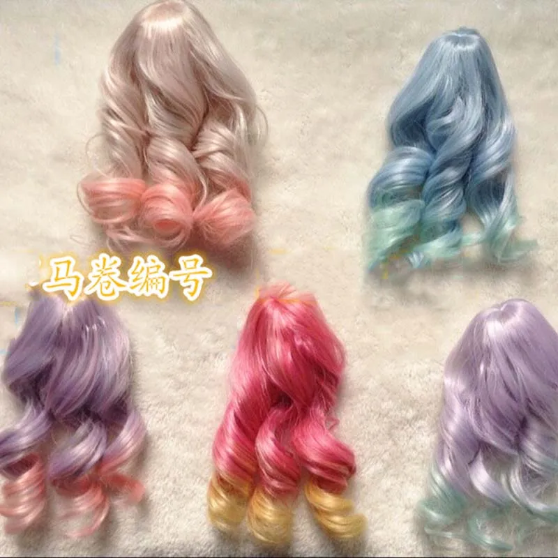 

1PCS Various Colors 15CM Curly Doll Wigs SD BJD 1/12 Kurhn Doll Wig