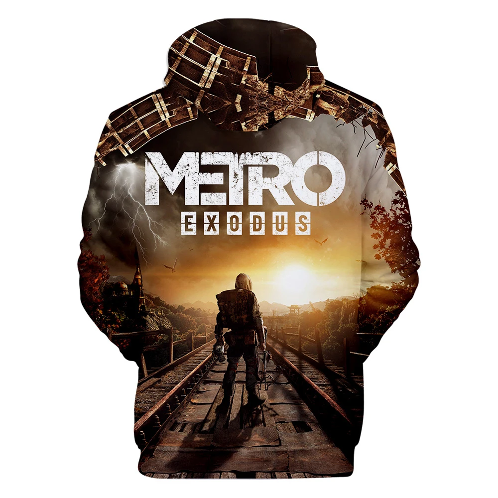 Лидер продаж, толстовки с капюшоном в стиле Metro exodus, толстовки с 3D принтом для мужчин/wo, Осенние теплые толстовки с капюшоном, повседневные пальто для мальчиков, одежда