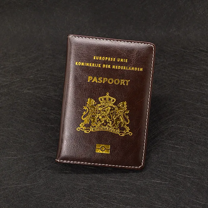 Brown Nederland Обложка для паспорта мягкая из искусственной кожи Nederland голландская Женская Обложка для паспорта Nederlanden netherland paspoортопедическая - Цвет: Brown
