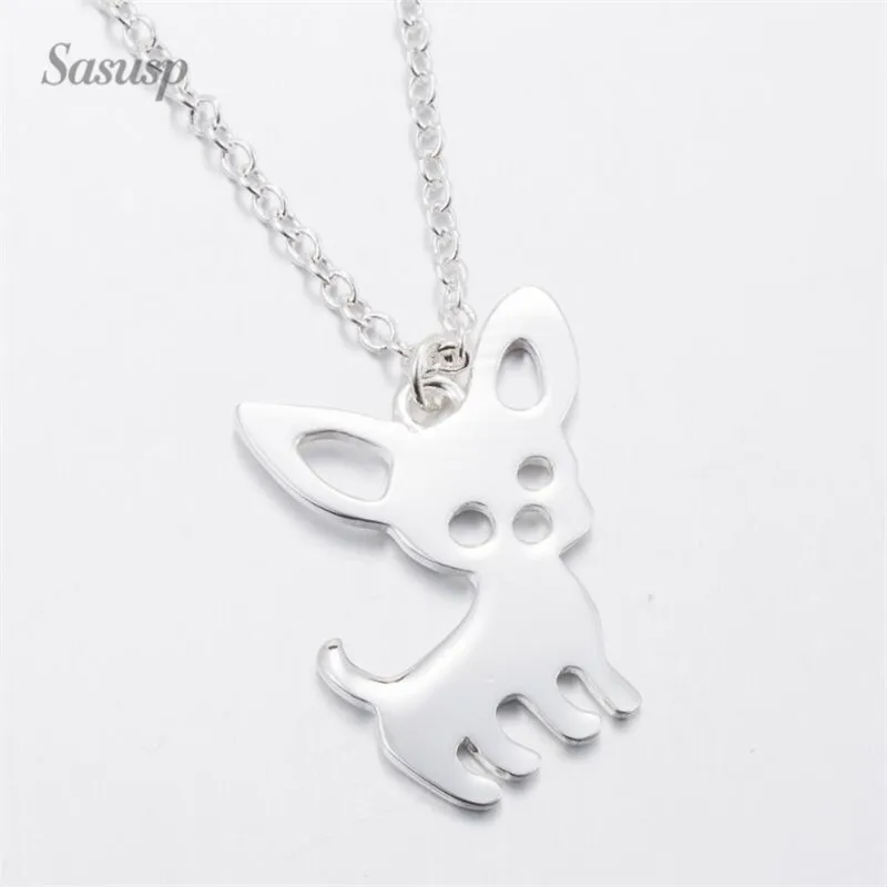Симпатичные Чихуахуа собака кулон ожерелье для женщин девушек в виде