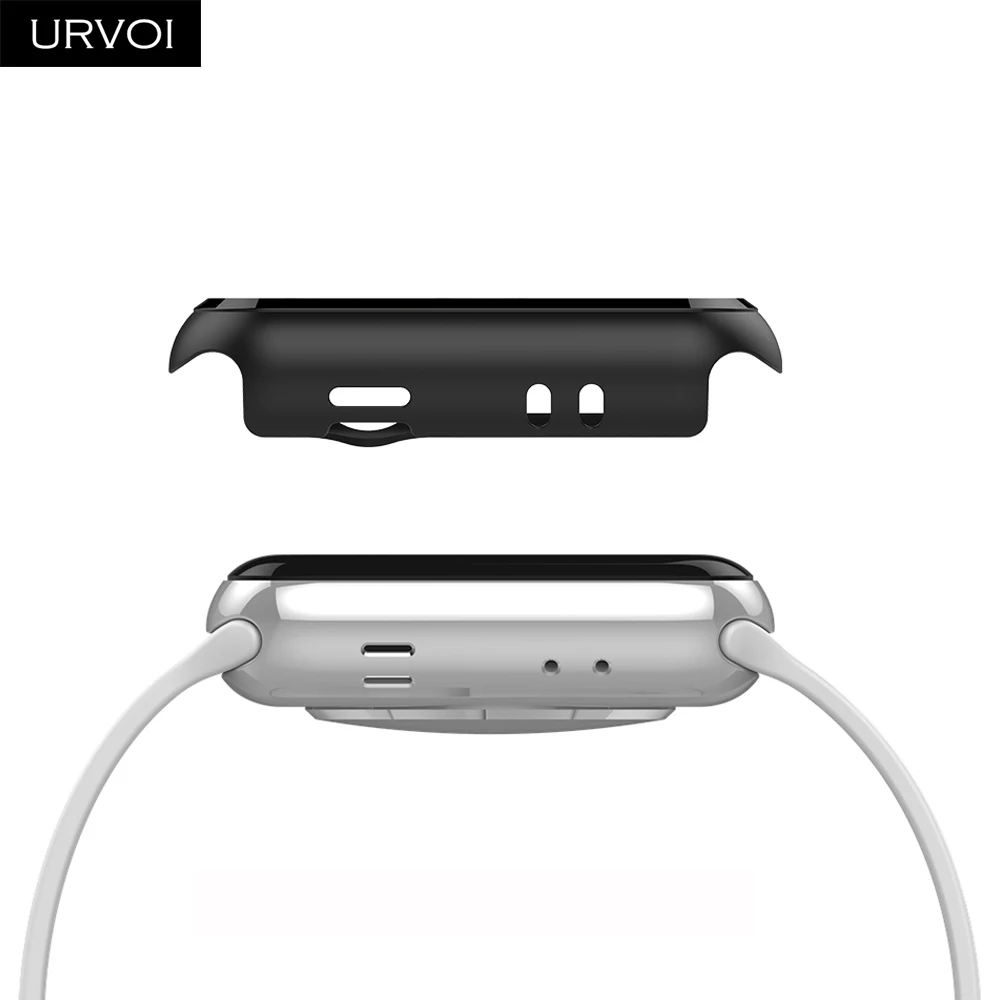 Чехол URVOI для apple watch series 6 SE 5 4 3 PC чехол с ремешком тонкий защитный iWatch классический