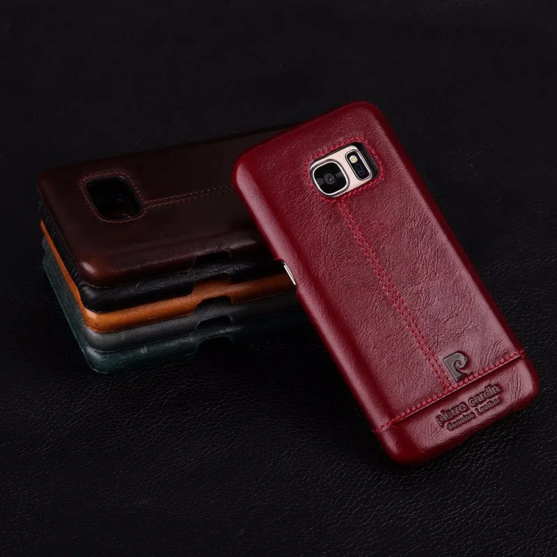 Чехол Pierre Cardin для samsung Galaxy S7/S6/S6 edge/S6 Edge Plus, Прошитый, из натуральной кожи, тонкий, жесткий, задняя крышка, чехол для телефона s
