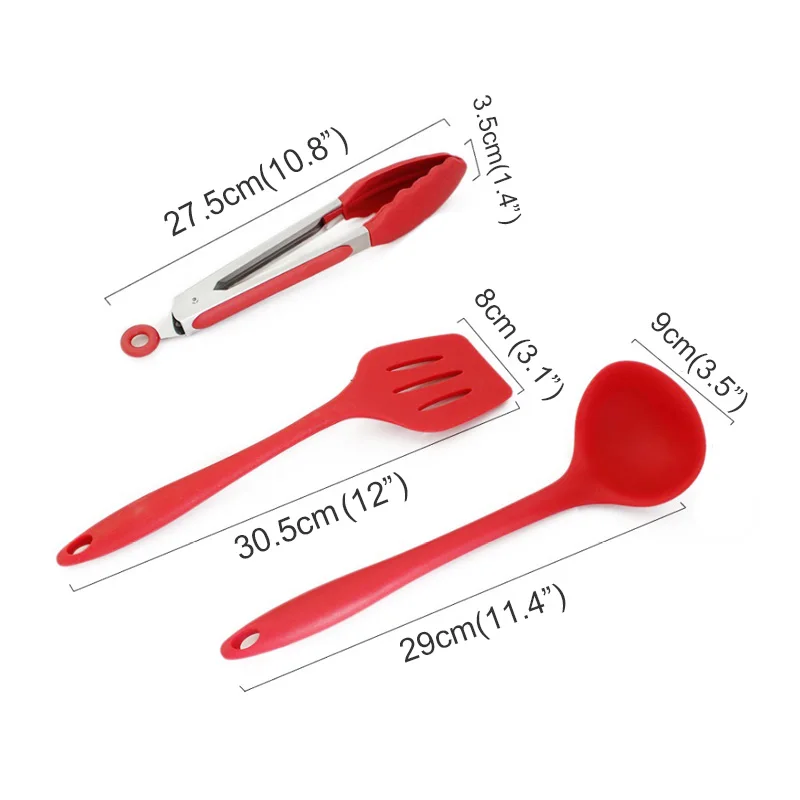 Силиконовые ложки наборы посуды силиконовый шпатель Тернер щелевая ложка