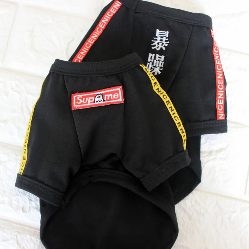 Летняя жилетка для питомцев щенков маленьких собак кошек хлопковая футболка