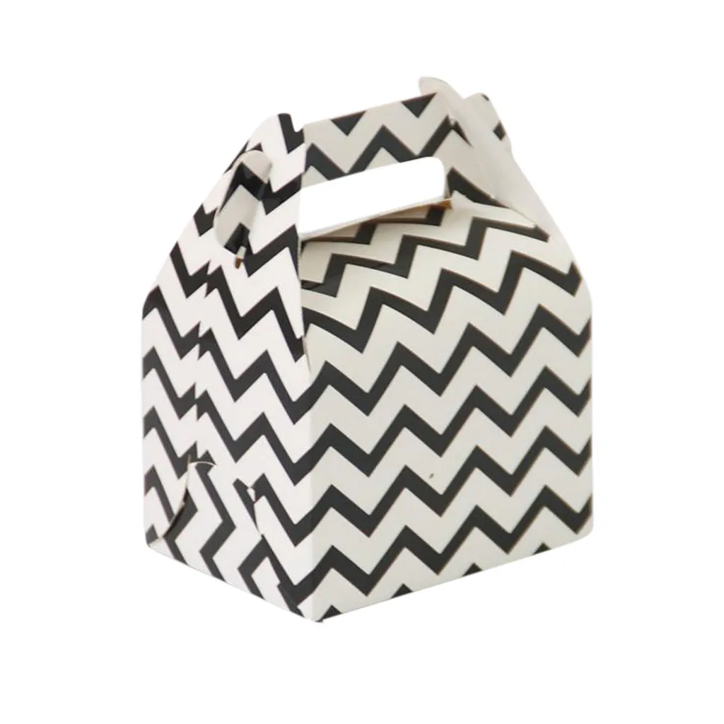 50pcs Portable Packing Box Creative Wave Pattern Hand Carry Candy For party wedding Christmas Gift Drop shipping | Дом и сад