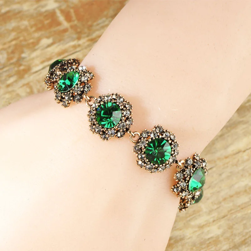 Старинные Турецкие Браслет Для Женщин Горный Хрусталь Кристалл Pulseira Femme Bijouteie